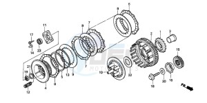 NTV650 drawing CLUTCH