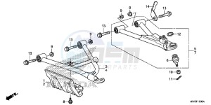 TRX500FE2F TRX500F Europe Direct - (ED) drawing FRONT ARM