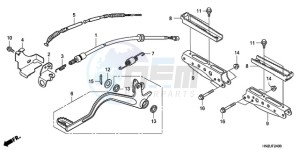 TRX500FA9 Australia - (U) drawing PEDAL/STEP