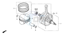 TRX450ER drawing CRANKSHAFT/PISTON