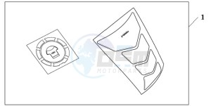 CBF600NA9 UK - (E / ABS MKH) drawing TANKPAD / FUEL LID COVER