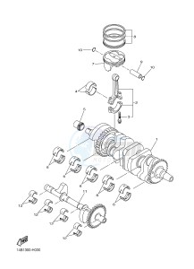 YZF-R1B 1000 (1KBH) drawing CRANKSHAFT & PISTON