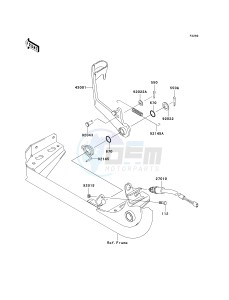 KVF 650 A [PRAIRIE 650 4X4] (A2) [PRAIRIE 650 4X4] drawing BRAKE PEDAL