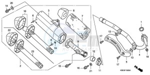 CRF150R9 Europe Direct - (ED / 2ED) drawing EXHAUST MUFFLER