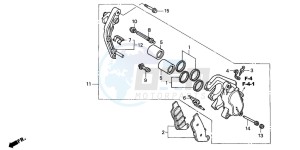 CBF600SA drawing FRONT BRAKE CALIPER (L.)