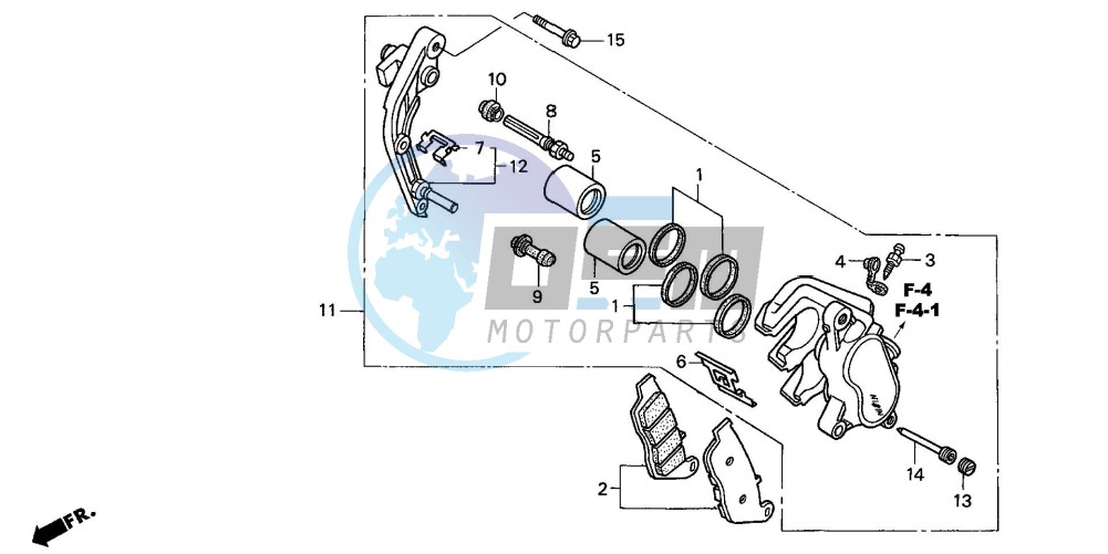 FRONT BRAKE CALIPER (L.)