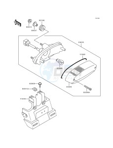 ZL 600 B [ELIMINATOR 600] (B2-B3) [ELIMINATOR 600] drawing TAILLIGHT-- S- -