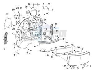 GTS 250 ie Super USA drawing Front glovebox - Knee-guard panel