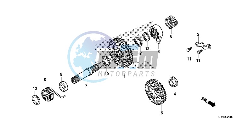 KICK STARTER SPINDLE