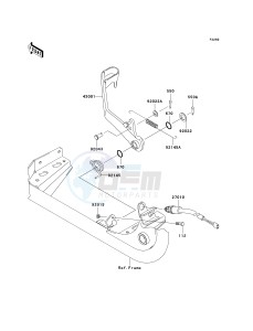 KVF 650 A [PRAIRIE 650 4X4] (A1) [PRAIRIE 650 4X4] drawing BRAKE PEDAL