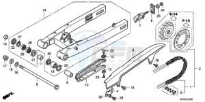 VTR2509 France - (F / CMF LL MK) drawing SWINGARM/CHAIN CASE