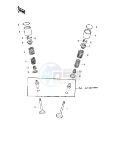 KZ 750 G [LTD II] (G1) [LTD II] drawing VALVES