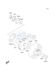 KSF 50 A [KFX50] (A6F) A6F drawing CLUTCH