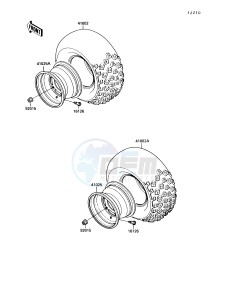 KLF 220 A [BAYOU 220] (A1-A4) [BAYOU 220] drawing TIRE