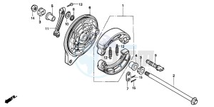 VT600C 400 drawing REAR BRAKE PANEL