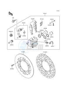 KX 80 R [KX80] (R6-R7) [KX80] drawing FRONT BRAKE-- KX80-R7- -