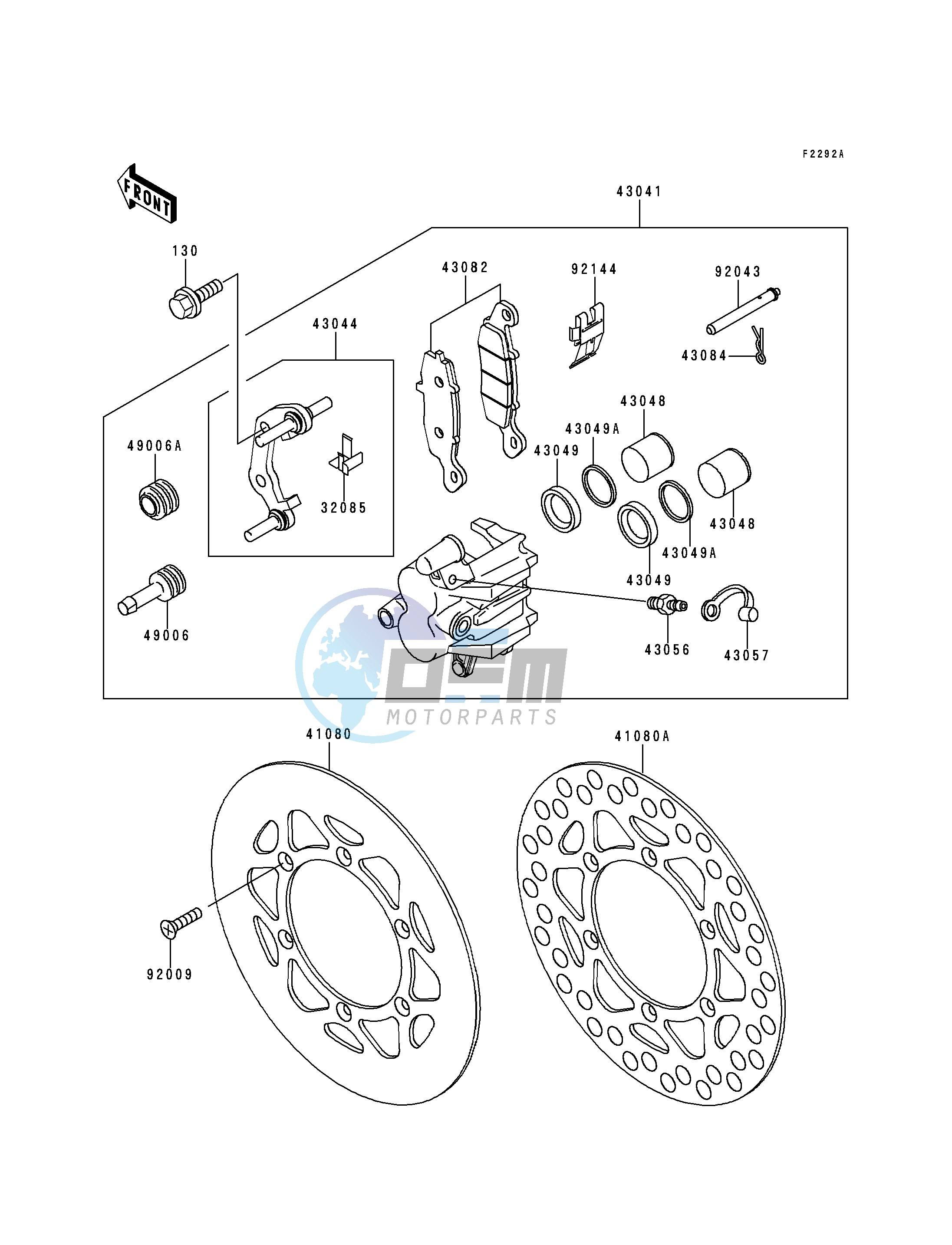 FRONT BRAKE-- KX80-R7- -