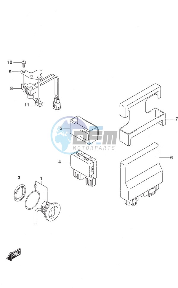 PTT Switch/Engine Control Unit