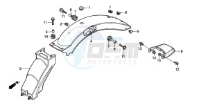 CG125 drawing REAR FENDER