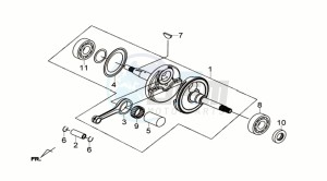 GTS 300i ABS drawing CRANKSHAFT / PISTON / PISTON RING