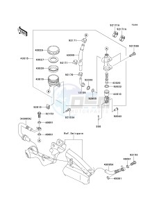 ER 650 A [ER-6N (EUROPEAN] (A6S-A8F) A8F drawing REAR MASTER CYLINDER