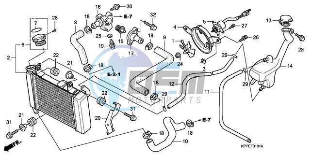 RADIATOR (CBR125RW7/RW9/RWA)