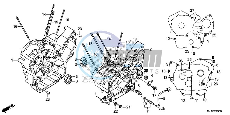 CRANKCASE (VT750CS/ C2B/ C2S/ C)