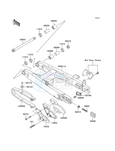 KX85 / KX85 II KX85B9F EU drawing Swingarm