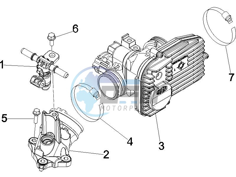 Throttle body - Injector - Union pipe