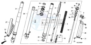 CRF150RC drawing FRONT FORK