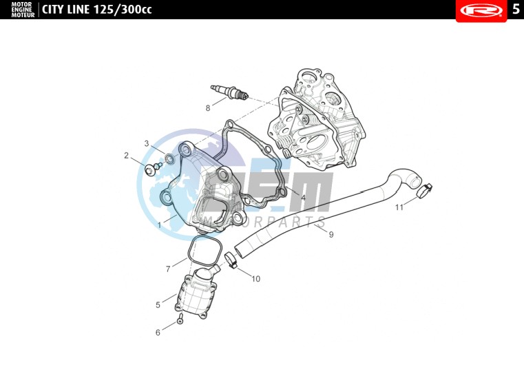 ROCKER COVER - RESP. VALVE OF OIL