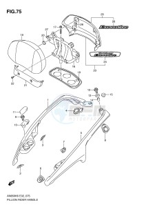 AN650 (E2) Burgman drawing PILLION RIDER HANDLE (AN650AK6 AK7 AK8 AZK8 AK9 AL0)