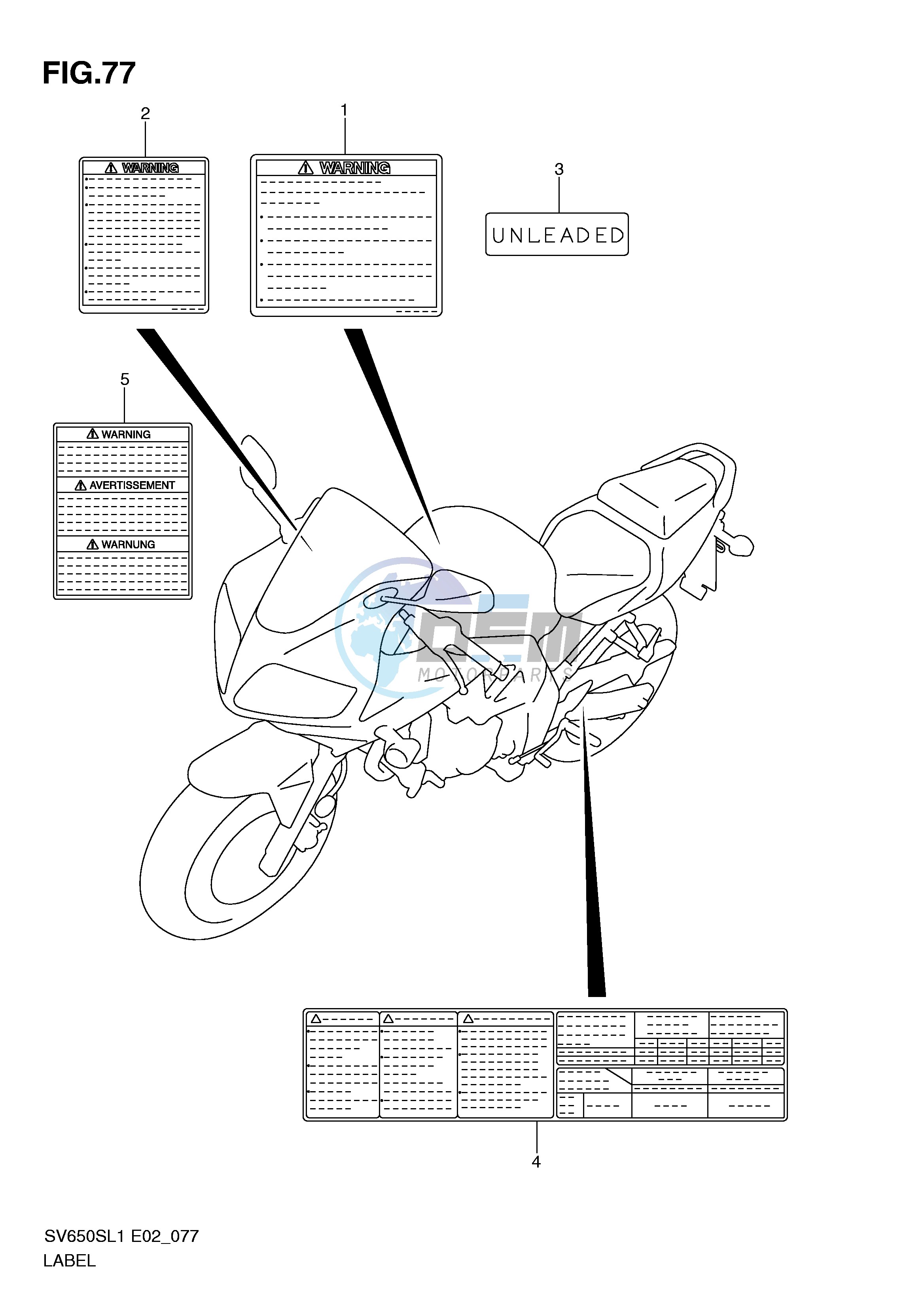 LABEL (SV650SL1 E24)