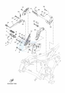 XSR700 MTM690 (BU32) drawing STAND & FOOTREST 2