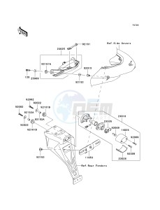 ZX 600 N [ZX-6RR] (N1) N1 drawing TAILLIGHT-- S- -