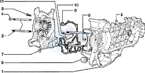 Skipper 125 4t drawing Crankcase