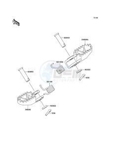 KX65 KX65A7F EU drawing Footrests