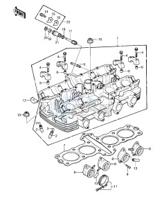 KZ 550 A (A1-A2) drawing CYLINDER HEAD