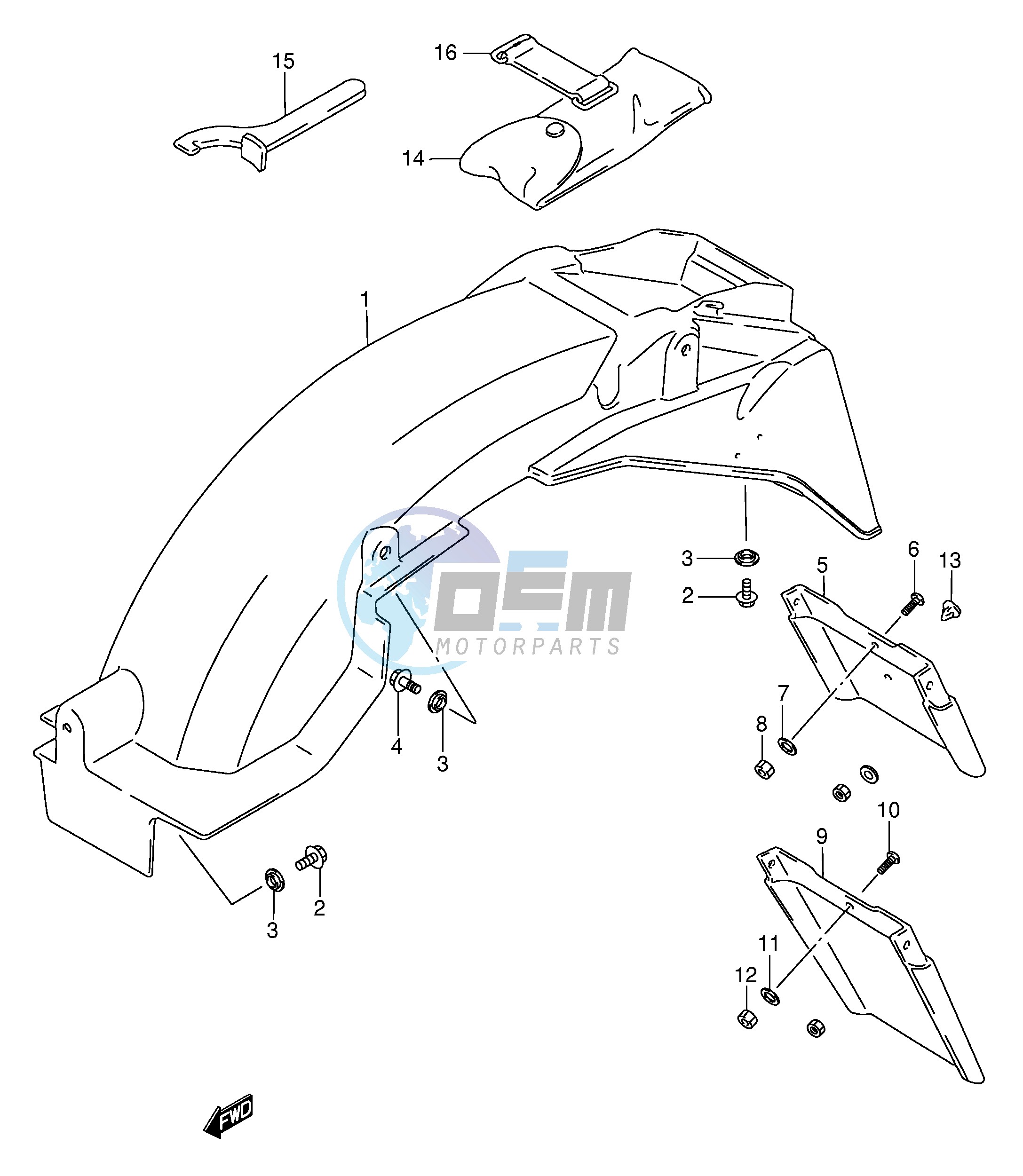 REAR FENDER (MODEL S)