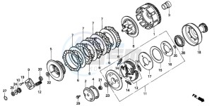 TRX200D FOURTRAX 200 drawing CLUTCH