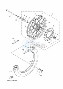 YZ85LW YZ80 (B0GL) drawing FRONT WHEEL