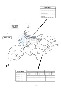 VL800 (E2) VOLUSIA drawing LABEL (MODEL K1 K2)