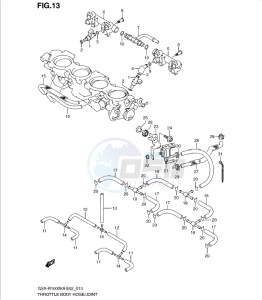 GSX-R1000 drawing THROTTLE BODY HOSE/JOINT