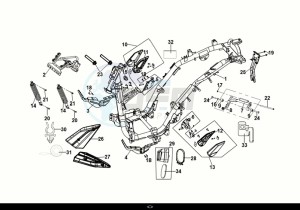 JET X 125 (XH12WW-EU) (E5) (M1) drawing FRAME BODY - ENGINE MOUNT