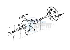 PX 125-150-200 drawing Front wheel hub