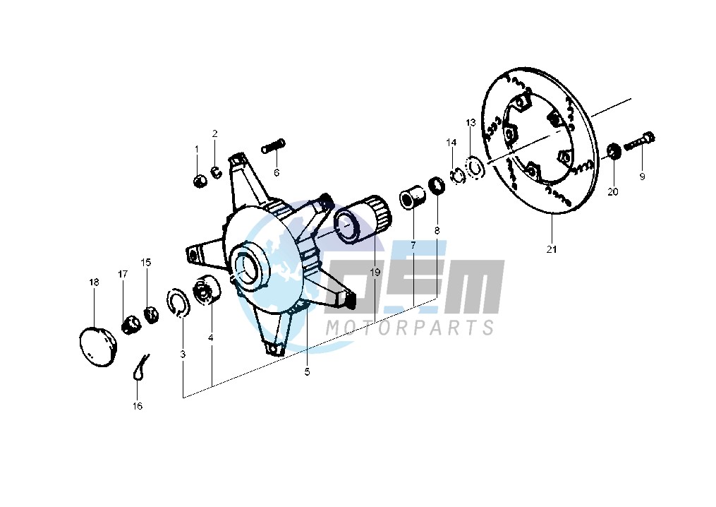 Front wheel hub