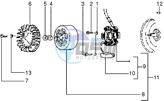 Flywheel magneto