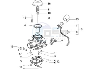 Runner 125 VX 4t SC (UK) UK drawing Carburetors components