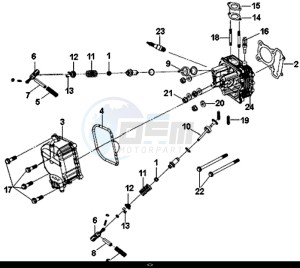 SYMPHONY SR 125 (AZ12W4-EU) (L7-M0) drawing CYLINDER HEAD