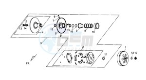 HD 2 125i drawing DRIVE PULLEY / V-BELT